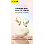 Awei TZ8 OWS Ασύρματα Ακουστικά V5.3 Bluetooth Open Earhooks με Mic Hifi Bass σε Μπεζ χρώμα