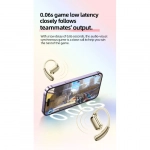 Awei TZ8 OWS Ασύρματα Ακουστικά V5.3 Bluetooth Open Earhooks με Mic Hifi Bass σε Μπεζ χρώμα