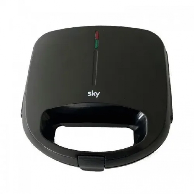 Sky Τοστιέρα 2 Θέσεων 750W με Ραβδώσεις AL-01 Μαύρη