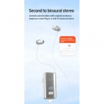 In-ear Bluetooth Handsfree Ακουστικό Ασημί Fineblue F580 Pro