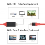Καλώδιο Type-C Adapter Cable HDTV Adapter Cable 4K - Κόκκινο