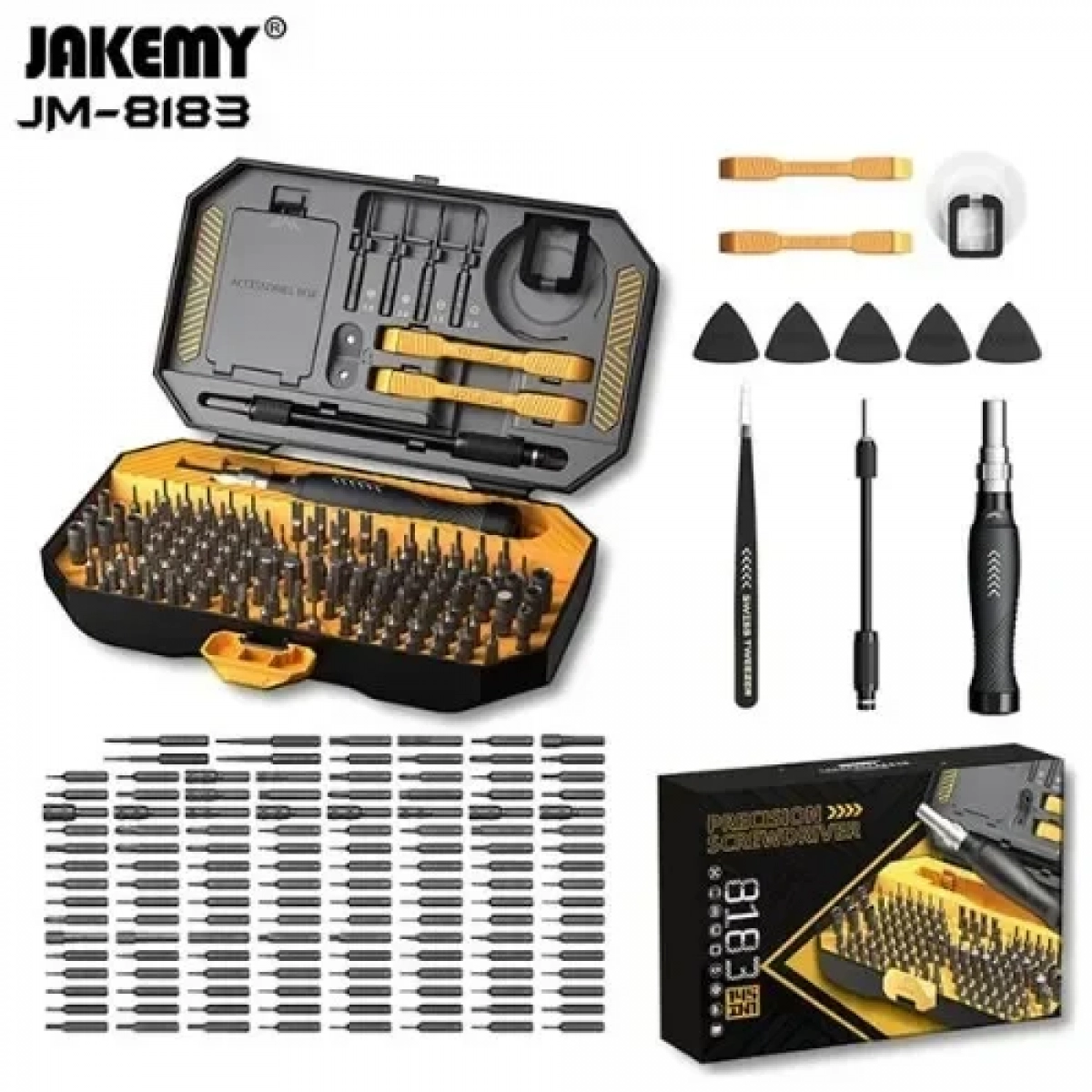 Jakemy Κατσαβίδι με 145 Εναλλασσόμενες Μύτες JM-8183
