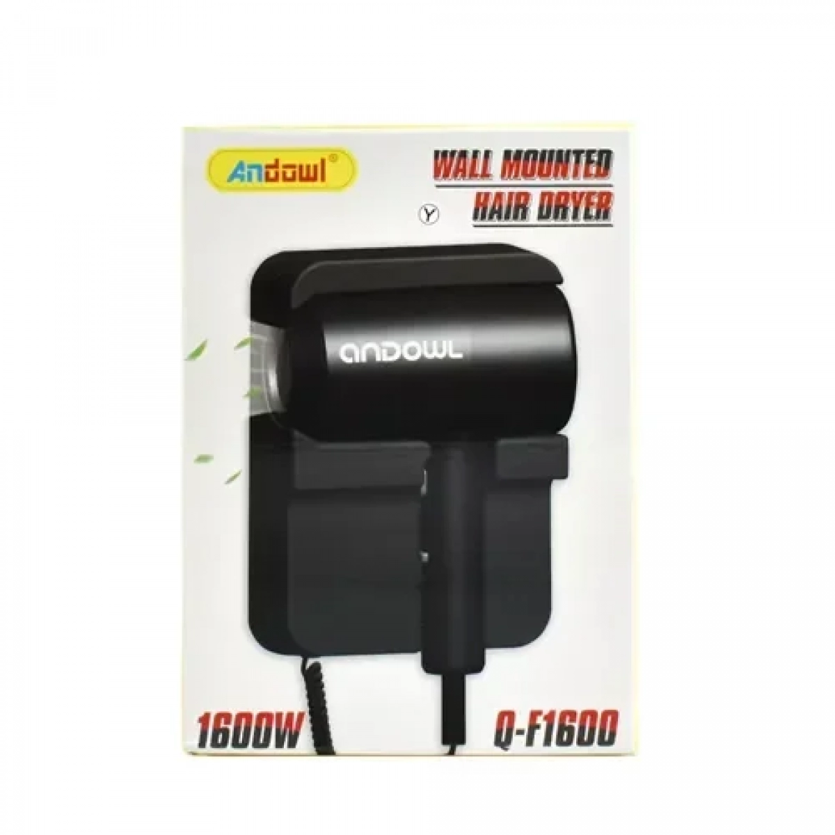 Επιτοίχιο πιστολάκι μαλλιών 1600W Q-F1600 – Wall mounted hair dryer Andowl λευκό