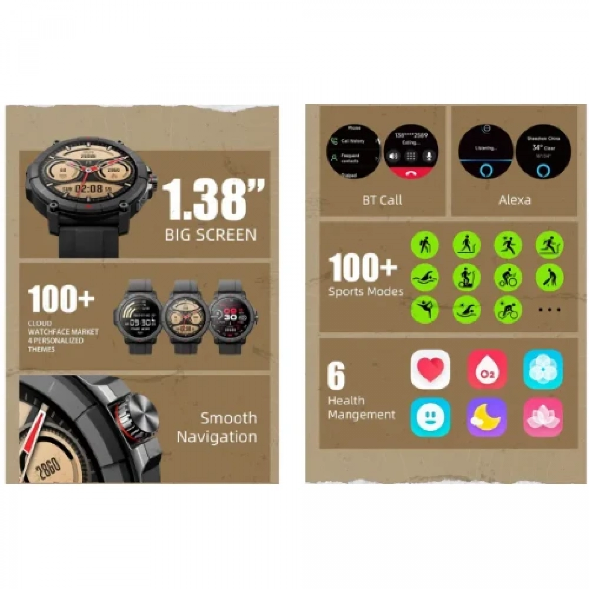 Smartwatch GPS Sports Bluetooth Αδιάβροχο Awei H39