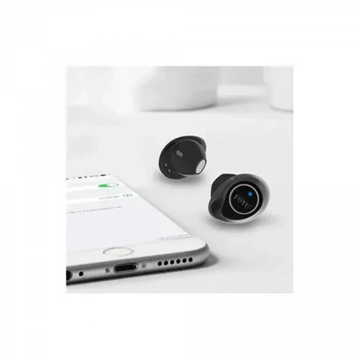Ακουστικά με θήκη φόρτισης FO-Y69 Earbud Bluetooth Handsfree μαύρα - Image 5