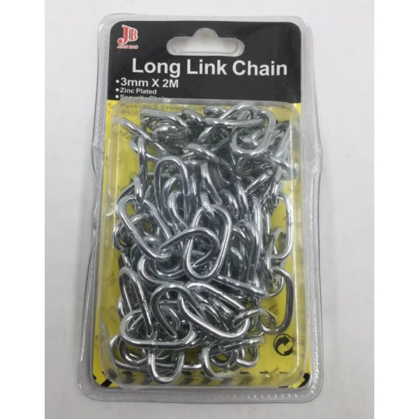 Αλυσίδα Από Ψευδάργυρο 3mm x 2m Long Link Chain