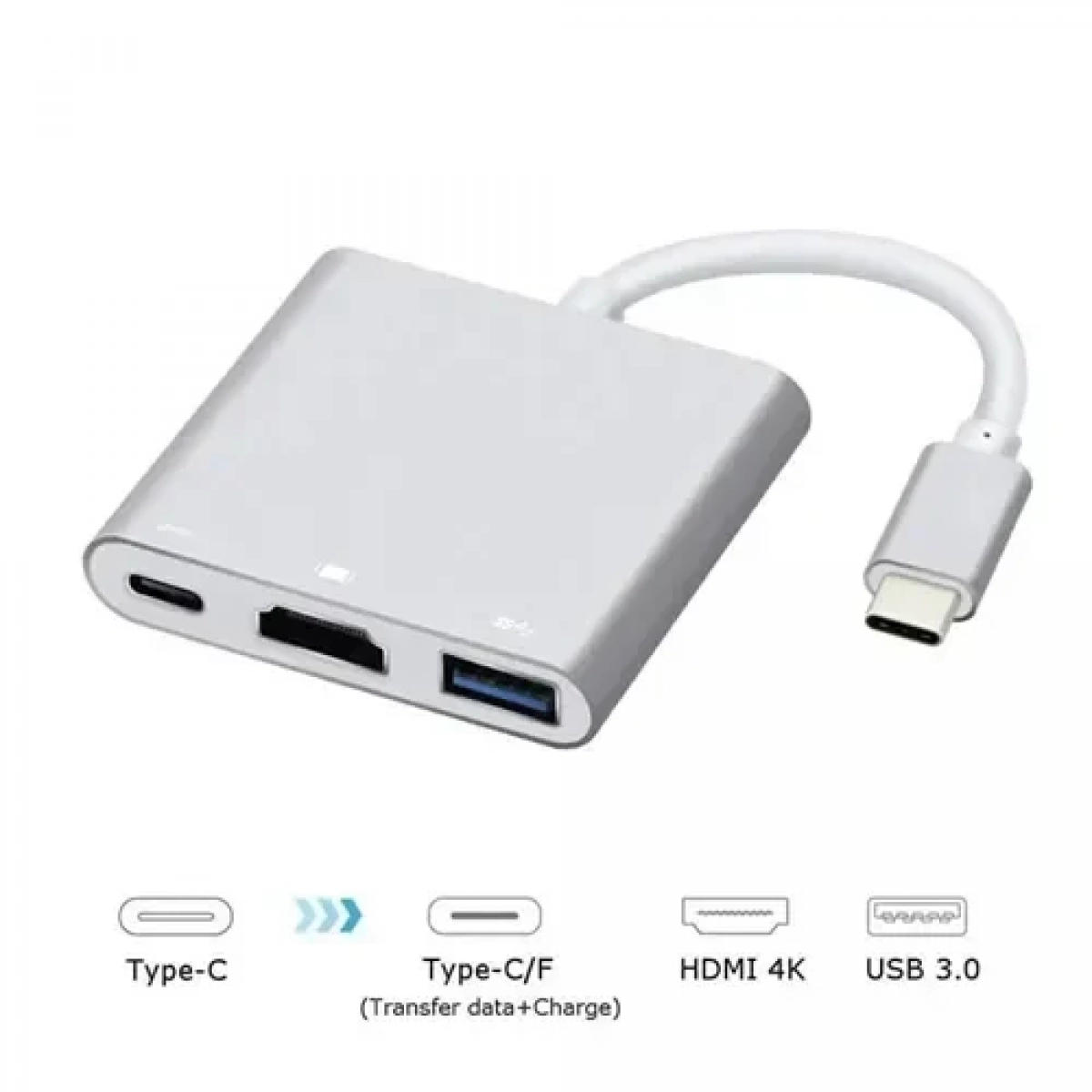 Αντάπτορας με πολλές θύρες Q-308 – Type C to HDMI Andowl - Image 2