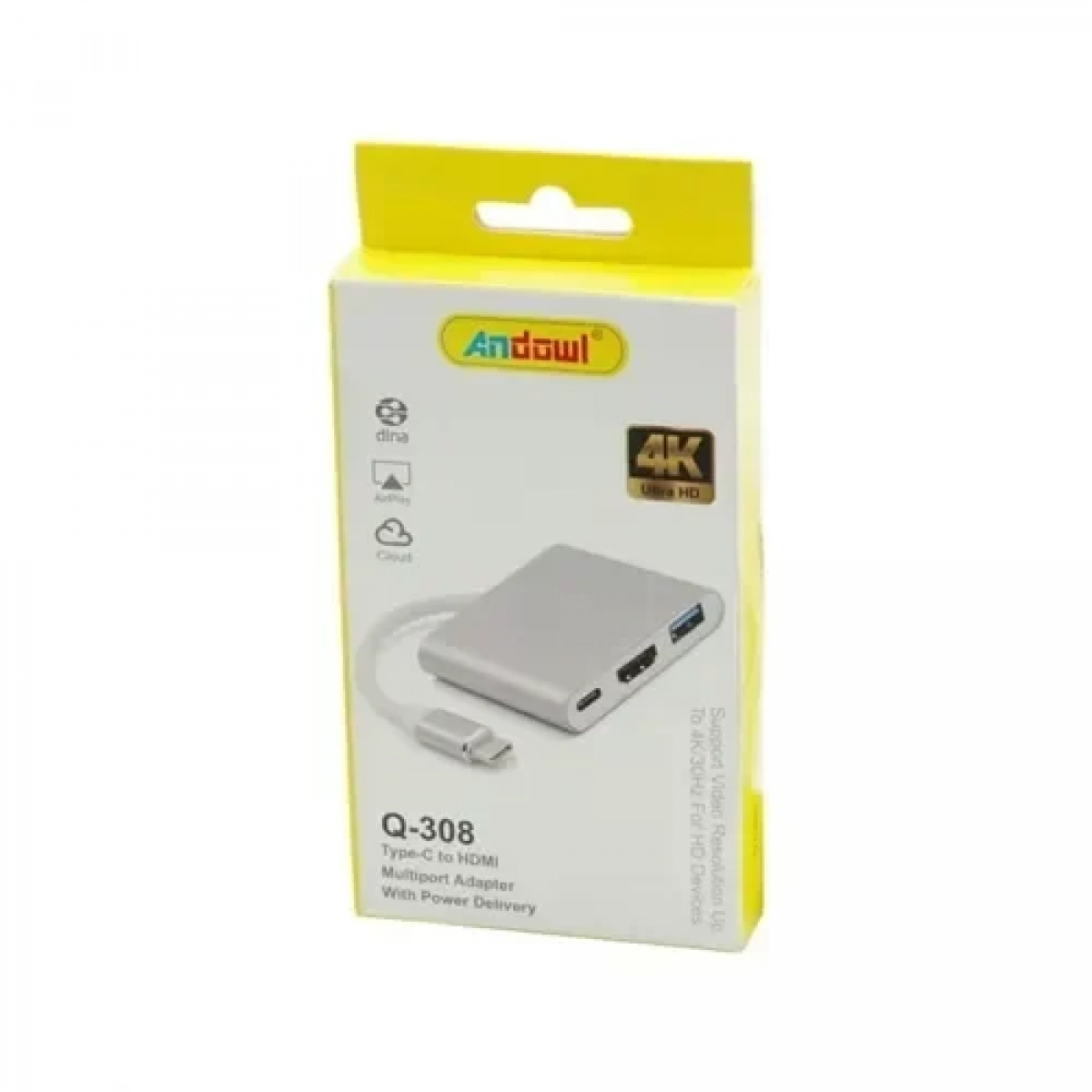 Αντάπτορας με πολλές θύρες Q-308 – Type C to HDMI Andowl - Image 4