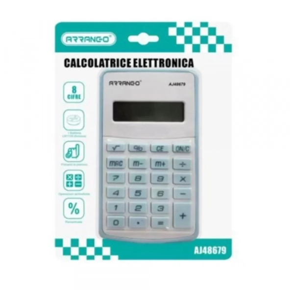 Arrango AJ48679 Μίνι Επιτραπέζια Αριθμομηχανή - Μπλε - Photo1