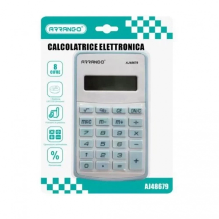 Arrango AJ48679 Μίνι Επιτραπέζια Αριθμομηχανή - Μπλε - Photo1