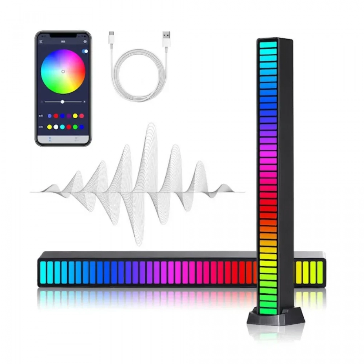 ARRANGO AQF76429 LED RGB 40/32bit Φωτιστικό Ρυθμού Ήχου - Photo4