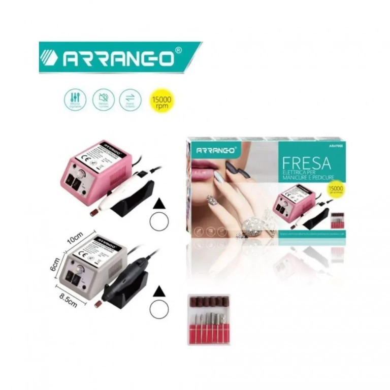 Arrango AR47968 Επαγγελματικός Ηλεκτρικός Τροχός Νυχιών για Μανικιούρ και Πεντικιούρ - Γκρι - Photo1