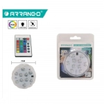 Arrango AT76367 Υποβρύχια Λάμπα 10 LED RGB με Τηλεχειριστήριο IP65 Αδιάβροχη - Photo1