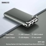 Remax RPP-626 Power Bank 20000mAh 18W με 2 Θύρες USB-A