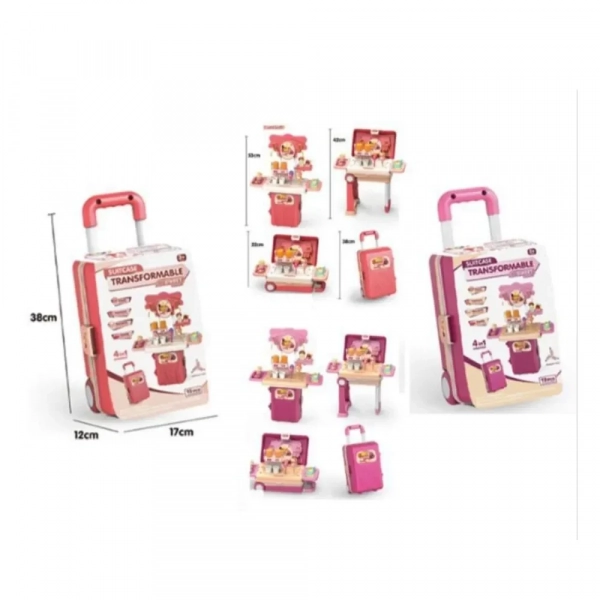 CK06A Sweet Shop Βαλιτσάκι με Ζαχαρωτά 17x12x38cm - Ροζ - Photo1