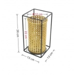 Διακοσμητικό επιτραπέζιο φωτιστικό 26x13x13cm 95721 μαύρο - χρυσό