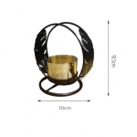 Διακοσμητικό επιτραπέζιο κηροπήγιο 10.5x10cm 80134 χρυσό