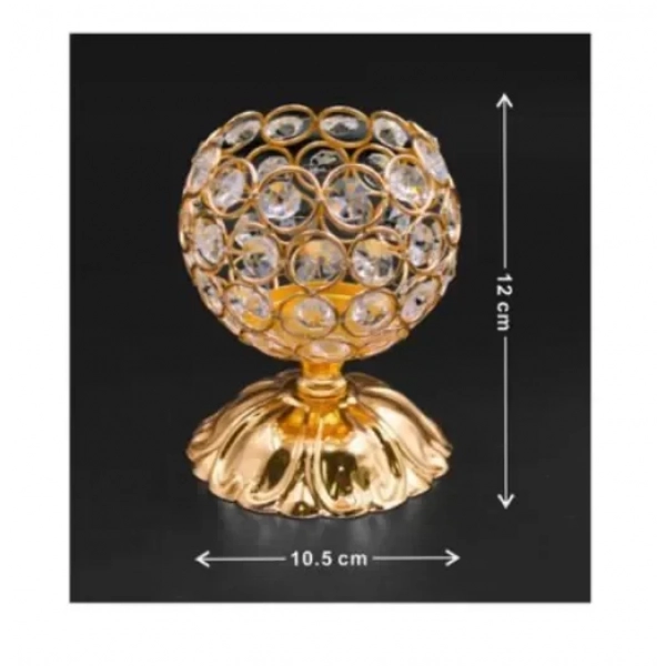 Διακοσμητικό επιτραπέζιο κηροπήγιο 10.5x12cm 95372 χρυσό