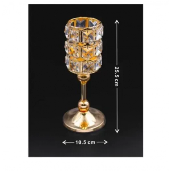 Διακοσμητικό επιτραπέζιο κηροπήγιο 10.5x25.5cm 95360 χρυσό
