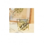 Διακοσμητικό επιτραπέζιο κηροπήγιο 10x10cm 80124 χρυσό - Image 2