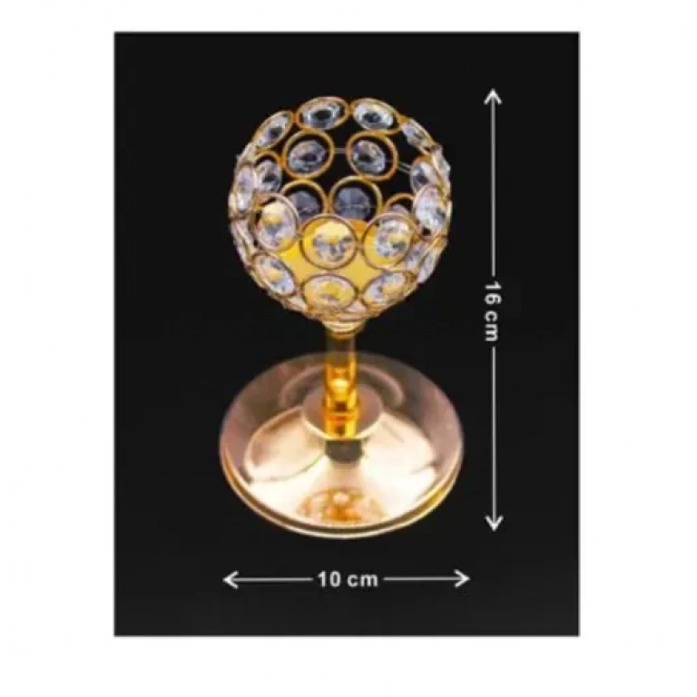 Διακοσμητικό επιτραπέζιο κηροπήγιο 10x16cm 95362 χρυσό