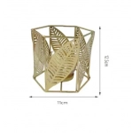 Διακοσμητικό επιτραπέζιο κηροπήγιο 12.5x11cm 80128 χρυσό
