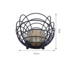 Διακοσμητικό επιτραπέζιο κηροπήγιο 12x12cm 80126 μαύρο