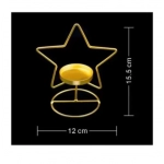 Διακοσμητικό επιτραπέζιο κηροπήγιο 12x15.5cm 92310 χρυσό