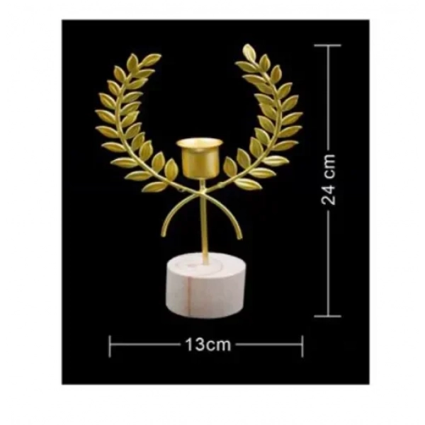 Διακοσμητικό επιτραπέζιο κηροπήγιο 13x24cm 92323 χρυσό