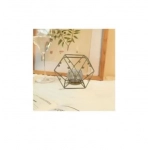 Διακοσμητικό επιτραπέζιο κηροπήγιο 15x15cm 80129 χρυσό - Image 2