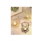 Διακοσμητικό επιτραπέζιο κηροπήγιο 15x15cm 80130 μαύρο - Image 2