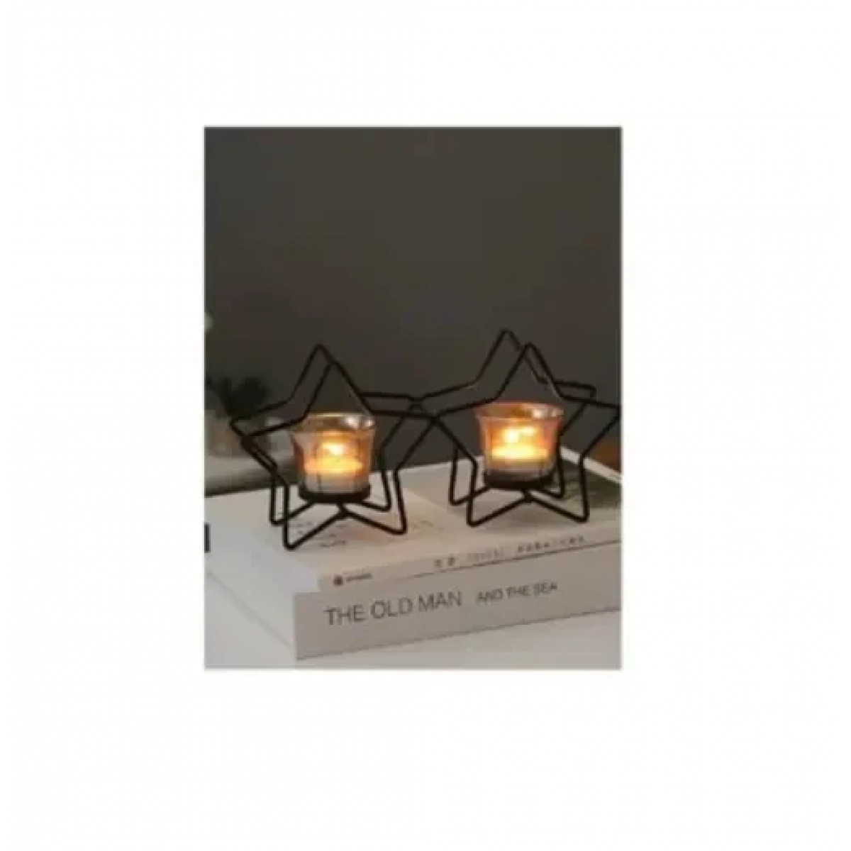 Διακοσμητικό επιτραπέζιο κηροπήγιο 15x15cm 80131 μαύρο - Image 2