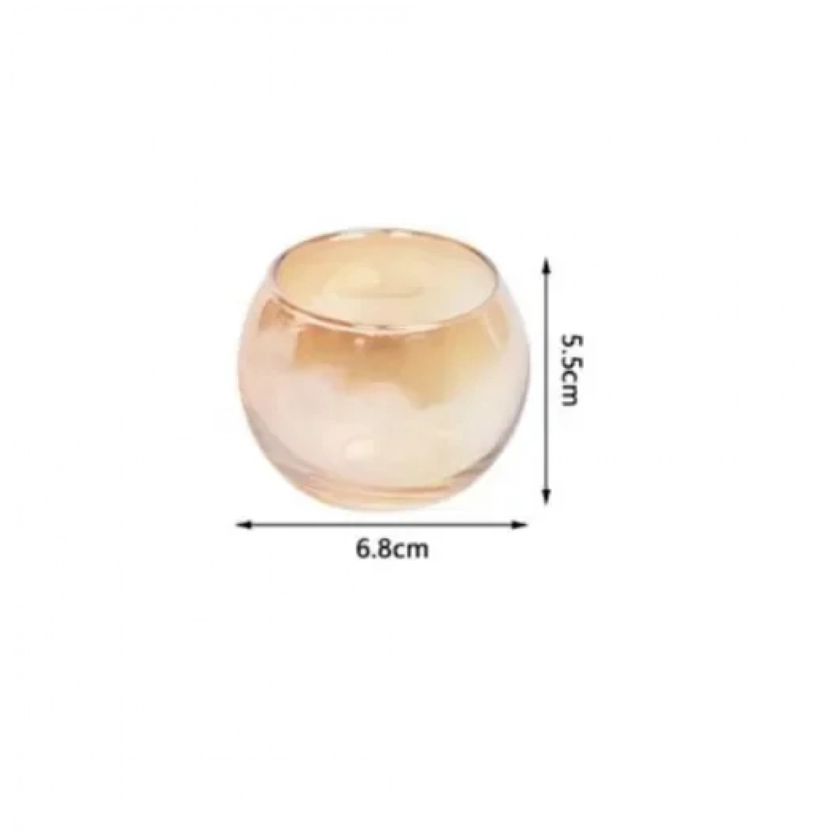 Διακοσμητικό επιτραπέζιο κηροπήγιο 17x6cm 95572 μαύρο - Image 2