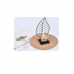 Διακοσμητικό επιτραπέζιο κηροπήγιο 19x12cm 95581 μαύρο - Image 3