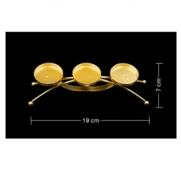 Διακοσμητικό επιτραπέζιο κηροπήγιο 19x7cm 92297 χρυσό