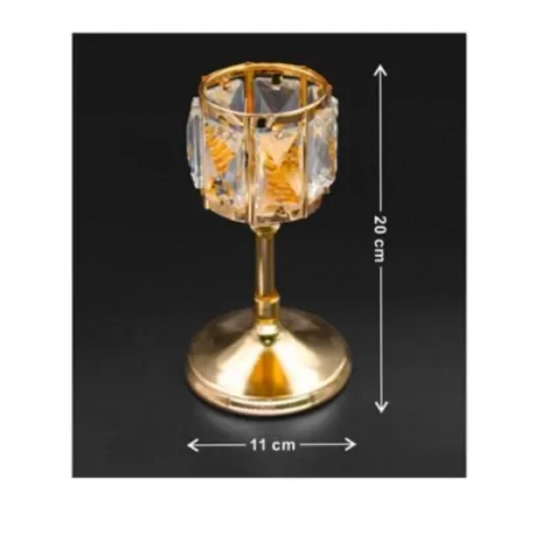 Διακοσμητικό επιτραπέζιο κηροπήγιο 20x11cm 95371 χρυσό