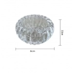 Διακοσμητικό επιτραπέζιο κηροπήγιο 3.5x8cm 80187 διάφανο