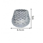 Διακοσμητικό επιτραπέζιο κηροπήγιο 5x6.5cm 80184 διάφανο