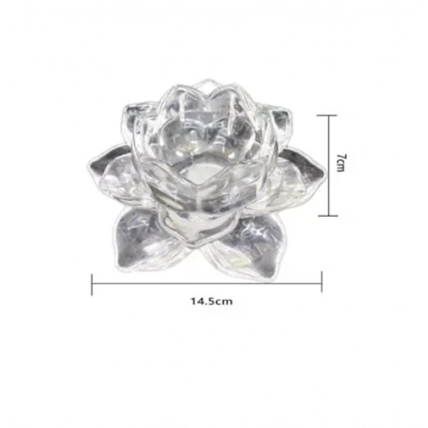 Διακοσμητικό επιτραπέζιο κηροπήγιο 7x14.5cm 80182 διάφανο