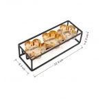 Διακοσμητικό επιτραπέζιο κηροπήγιο 8.3x22.5x6.5cm 95703 μαύρο