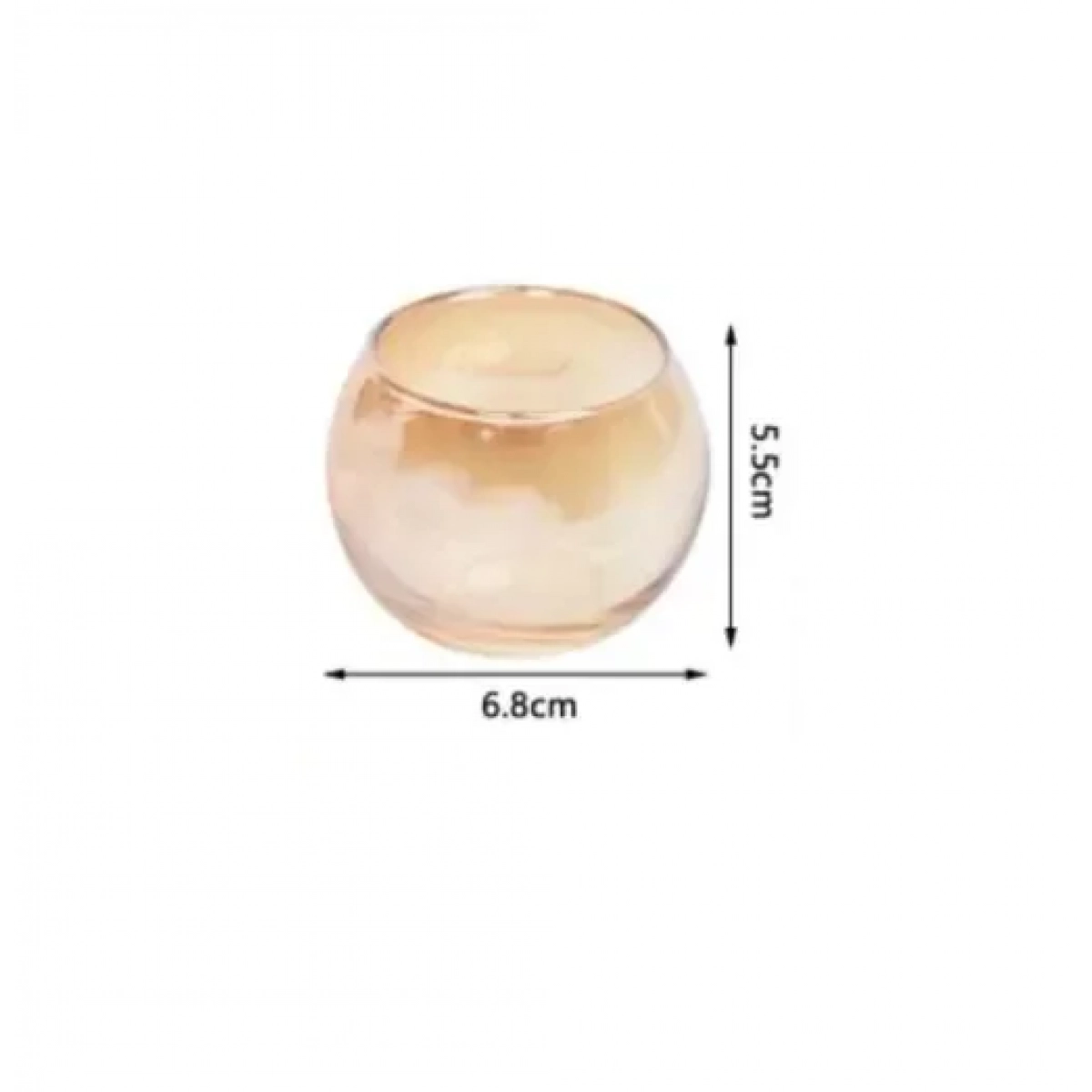 Διακοσμητικό επιτραπέζιο κηροπήγιο 9.5x10.5cm 95574 μαύρο - Image 2