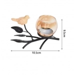 Διακοσμητικό επιτραπέζιο κηροπήγιο 9.5x10.5cm 95574 μαύρο