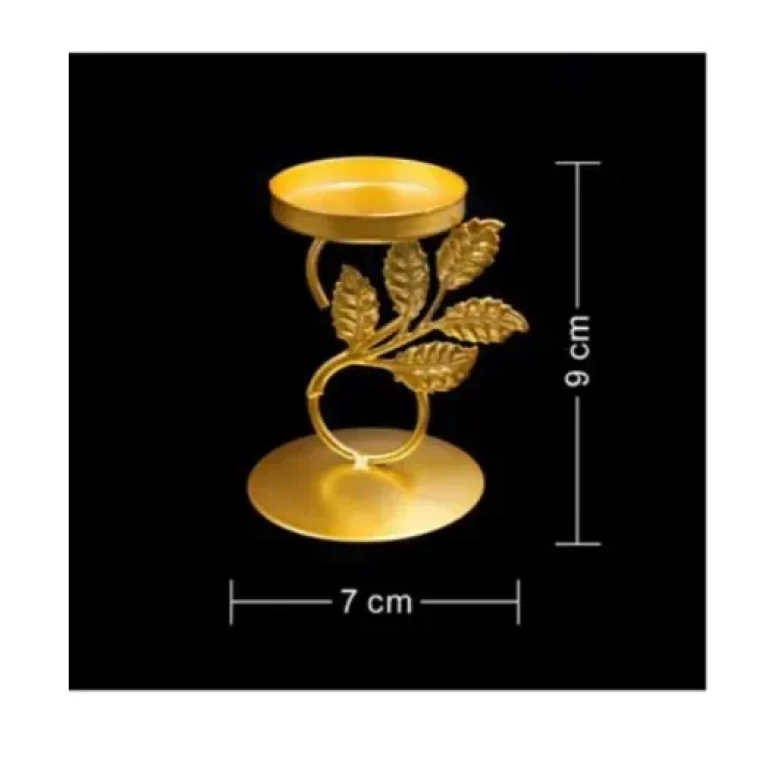 Διακοσμητικό επιτραπέζιο κηροπήγιο 9x7cm 92303 χρυσό