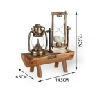 Διακοσμητικό επιτραπέζιο κλεψύδρα 6.5x14.5x17.5cm 98029 χρυσό