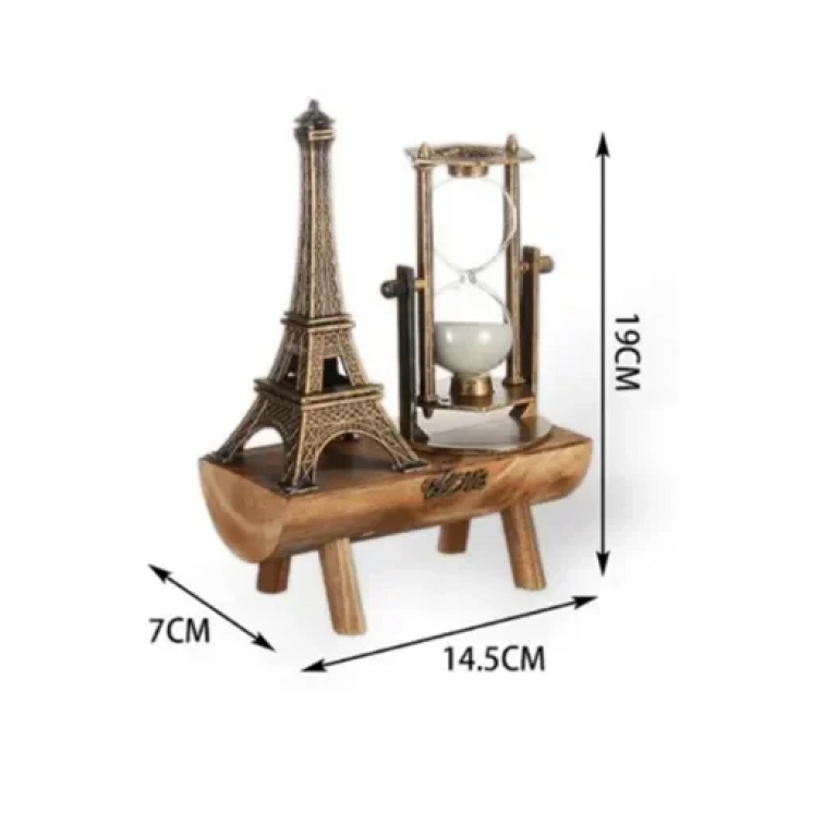 Διακοσμητικό επιτραπέζιο κλεψύδρα 7x14.5x19cm 98033 χρυσό