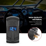 Διπλή θύρα USB με ψηφιακό βολτόμετρο W16396-1
