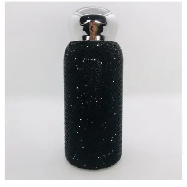 Ελαφρύ μπουκάλι θερμός με στρας 260ml - μαύρο