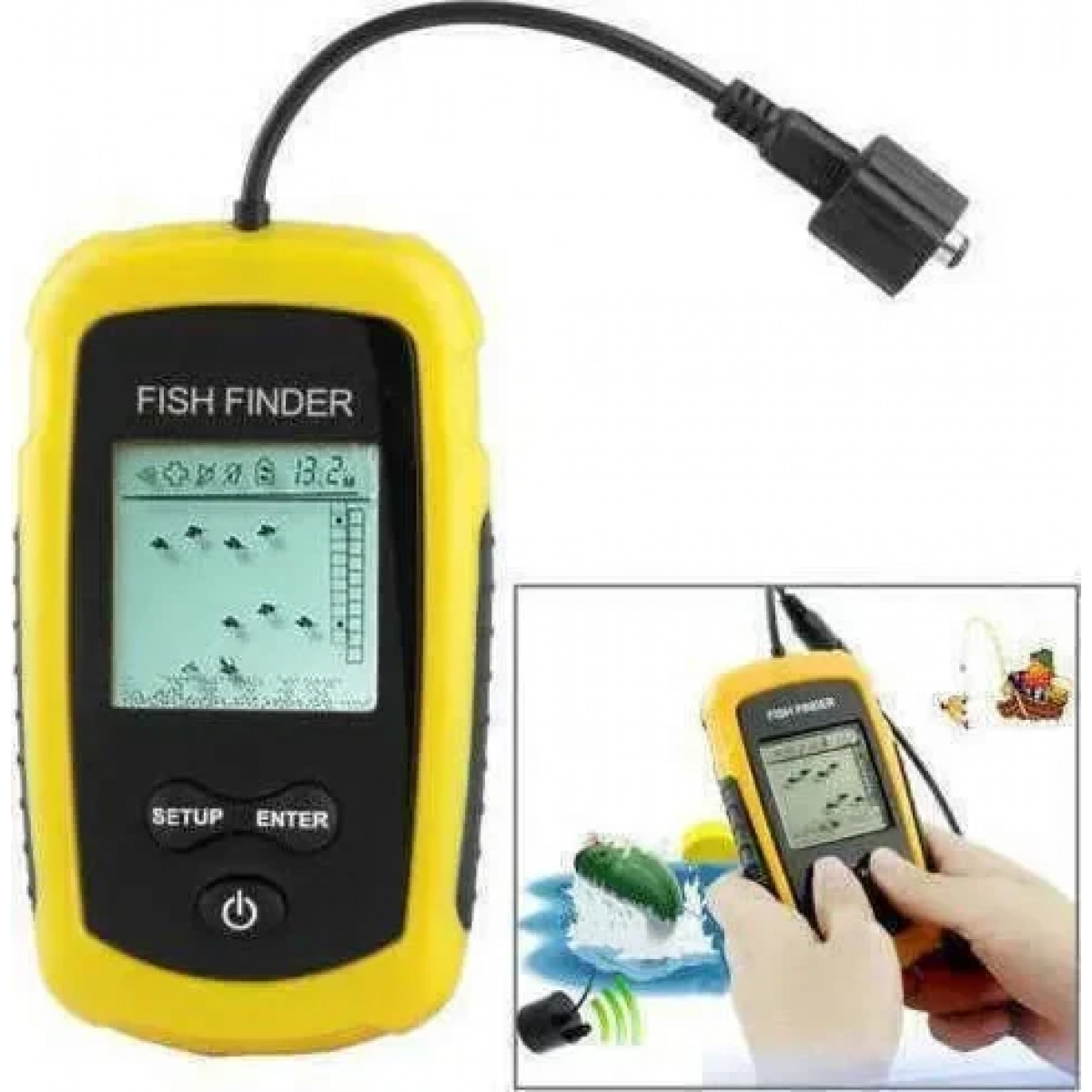 Ενσύρματος ανιχνευτής ψαριών - Portable Fish Finder - Image 3