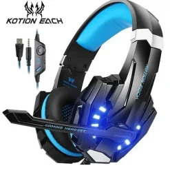Επαγγελματικά gaming ακουστικά για βιντεοπαιχνίδια – Kotion Each Headset G9000, σε μπλε χρώμα