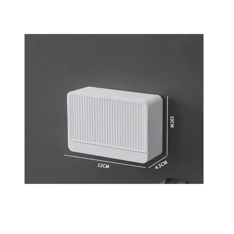 Επιτοίχια σαπουνοθήκη μπάνιου 12x4.5x10cm 94878 λευκό